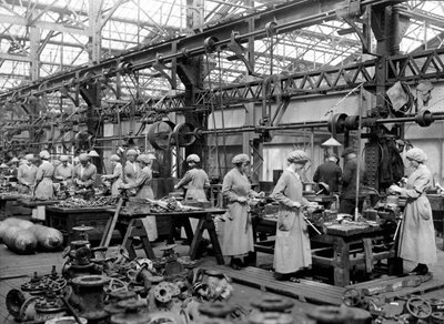 Women working in a factory by English Photographer